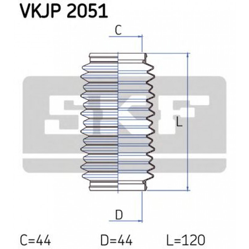 VKJP 2051 SKF - Пильовик привідного валу